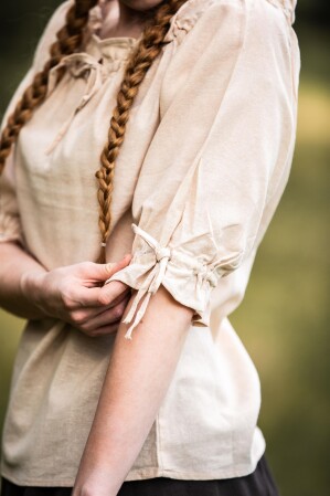 Blouse médiévale à manches courtes "Vera" Hemp L