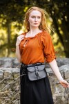 Mittelalter Kurzarmbluse "Vera" Rost L