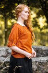 Medieval short sleeve blouse "Vera" Grille XXXL