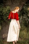 Blusa medieval de manga corta "Vera" Roja XS