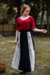 Kurzarm-Rüschenbluse "Bea" Bordeaux XXL