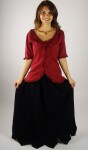Mittelalter Kurzarmbluse "Gabriela" Rot XXXL