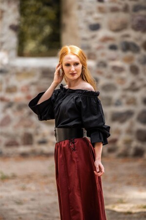 Blouse médiévale "Morgan" Noir M