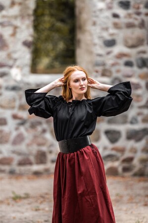 Blouse médiévale "Morgan" Noir L