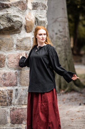 Blouse médiévale "Morgan" Noir L