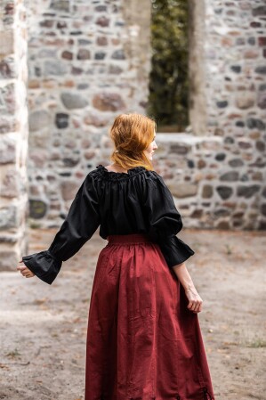Medieval Blouse "Morgan" Black XXXL