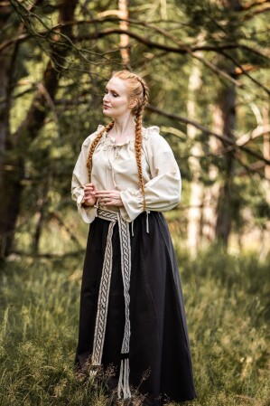 Blouse médiévale "Morgan" Ècru XL