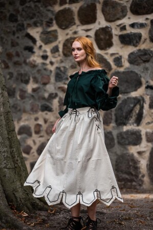 Medieval Blouse "Morgan" Green XS