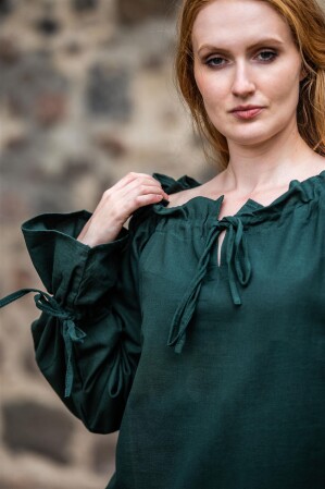 Medieval Blouse "Morgan" Green XS