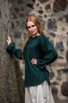 Blouse médiévale "Morgan" Vert L