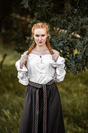 Camicetta medievale "Morgan" Bianco XS