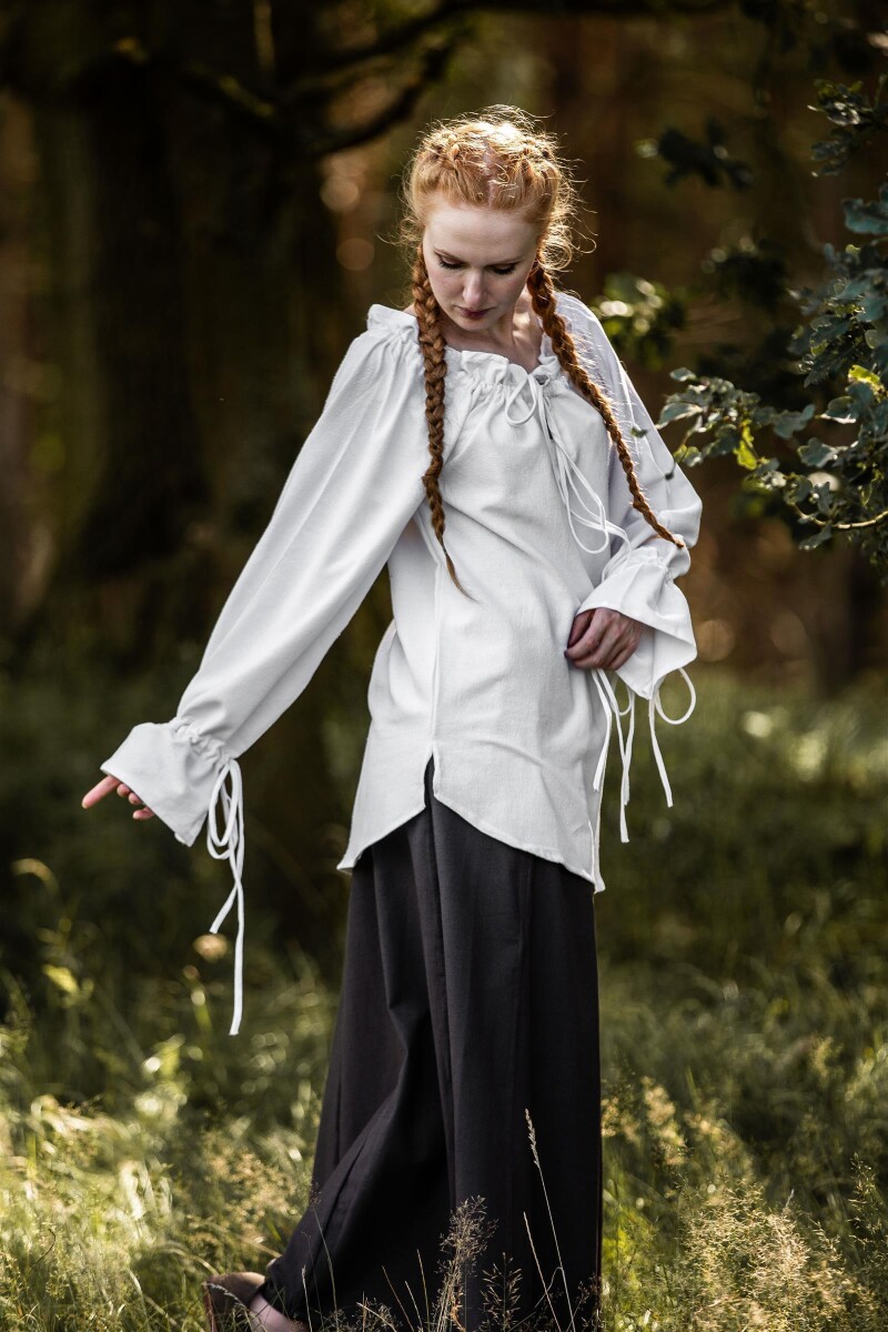 Blouse médiévale "Morgan" Blanc M