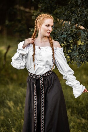 Mittelalterbluse "Morgan" Weiß M