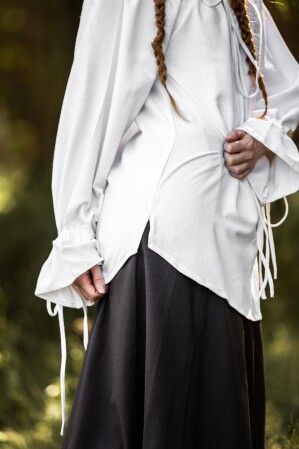 Blouse médiévale "Morgan" Blanc XL