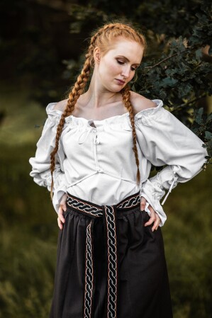 Blusa medieval "Morgan" Blanco XXXL