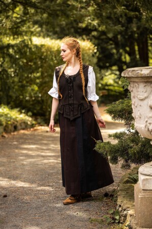 Mittelalter Kurzarmbluse "Verena" Weiß S