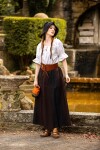 Mittelalter Kurzarmbluse "Verena" Weiß S