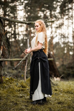 Medieval short sleeve blouse "Verena" Natural XXL
