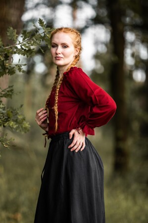 Medieval Blouse "Edith" Red XS