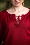 Medieval Blouse "Edith" Red XS