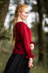 Blouse médiévale "Edith" Rouge S
