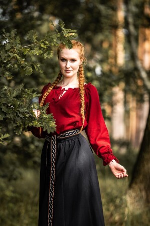 Medieval blouse "Edith" Red XL