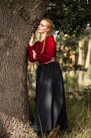 Medieval blouse "Edith" Red XL