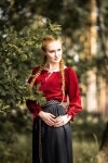 Camicetta medievale "Edith" Rosso XXXL