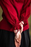 Camicetta medievale "Edith" Rosso XXXL