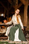 Blusa medieval "Edith" Natural M
