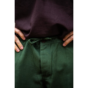 3021 pantalones suaves con cordones en la cintura