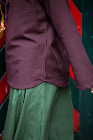 Blouse médiévale "Tilda" Marron L