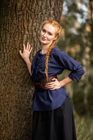 Medieval Blouse "Tilda" Blue S