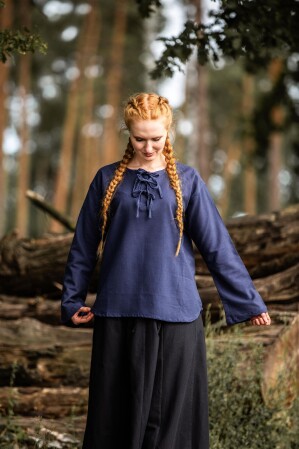 Mittelalter Bluse "Tilda" Blau XL