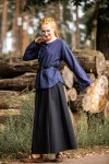 Mittelalter Bluse "Tilda" Blau XL