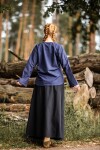 Mittelalter Bluse "Tilda" Blau XXL
