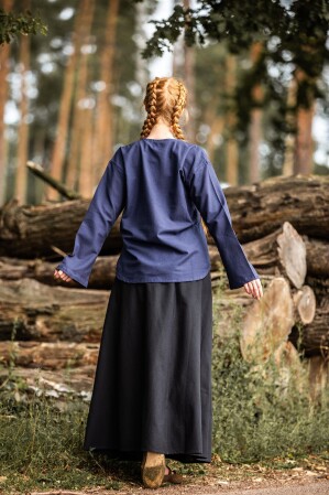 Medieval Blouse "Tilda" Blue XXXL