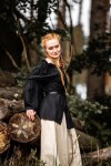 Klassische Mittelalterbluse "Emma" Schwarz S/M