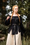Klassische Mittelalterbluse "Emma" Schwarz S/M