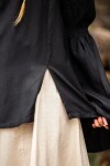 Klassische Mittelalterbluse "Emma" Schwarz S/M