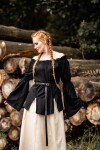 Classic medieval blouse "Emma" Black XXXL