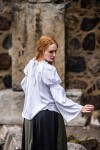 Camicetta classica medievale "Emma" Bianca S/M