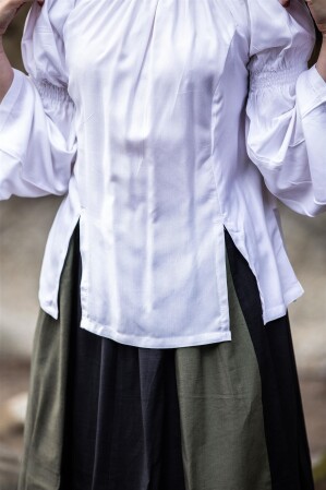 Klassische Mittelalterbluse "Emma" Weiß XXL