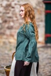 Klassische Mittelalterbluse "Emma" Grün S/M