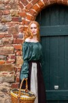 Klassische Mittelalterbluse "Emma" Grün S/M