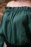 Klassische Mittelalterbluse "Emma" Grün S/M
