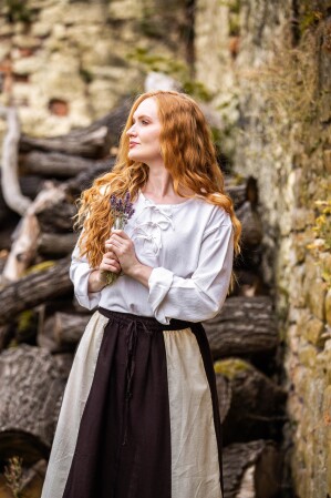 Blusa medieval "Tilda" Blanco M