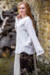 Blouse médiévale "Tilda" Blanc L