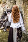 Blusa medieval "Tilda" Blanco XXXL