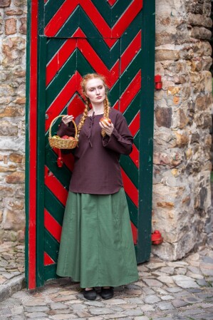 Medieval Blouse "Tilda" Brown S